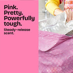 Glad ForceFlex MaxStrength Tall Kitchen Trash Bags, Rip and Tear Resistant, Cherry Blossoms Scented Pink Tall Garbage Bags, Odor Control, Febreze Freshness, 13 Gallon, 90 Count