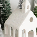 Christmas Decorations - Village Sets of 5 Lighted Ceramic Houses & 9 Trees