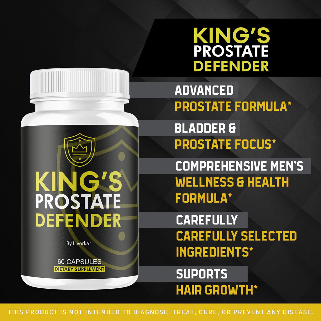 Kings Prostate Defender Capsules - Official Kings ProstateDefender Pills Advanced Supplement Support, All Natural Formula for Overall Health & Wellness Reviews, 60 Capsules for 1 Month
