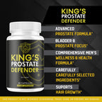 Kings Prostate Defender Capsules - Official Kings ProstateDefender Pills Advanced Supplement Support, All Natural Formula for Overall Health & Wellness Reviews, 60 Capsules for 1 Month