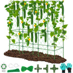 65"×48" Upgrade Heightened Cucumber Trellis for Raised Bed, U-Shape Garden Trellis for Climbing Plants Outdoor, Metal Arch Trellis for Fruit Vegetable Flower