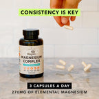 AMANDEAN Magtein Magnesium Complex. L-Threonate, Glycinate, Malate Triple Blend Chelated Magnesium Supplement. 90 Veggie Capsules. High Absorption Branded Ingredients. Brain Health, Sleep, Calm*.