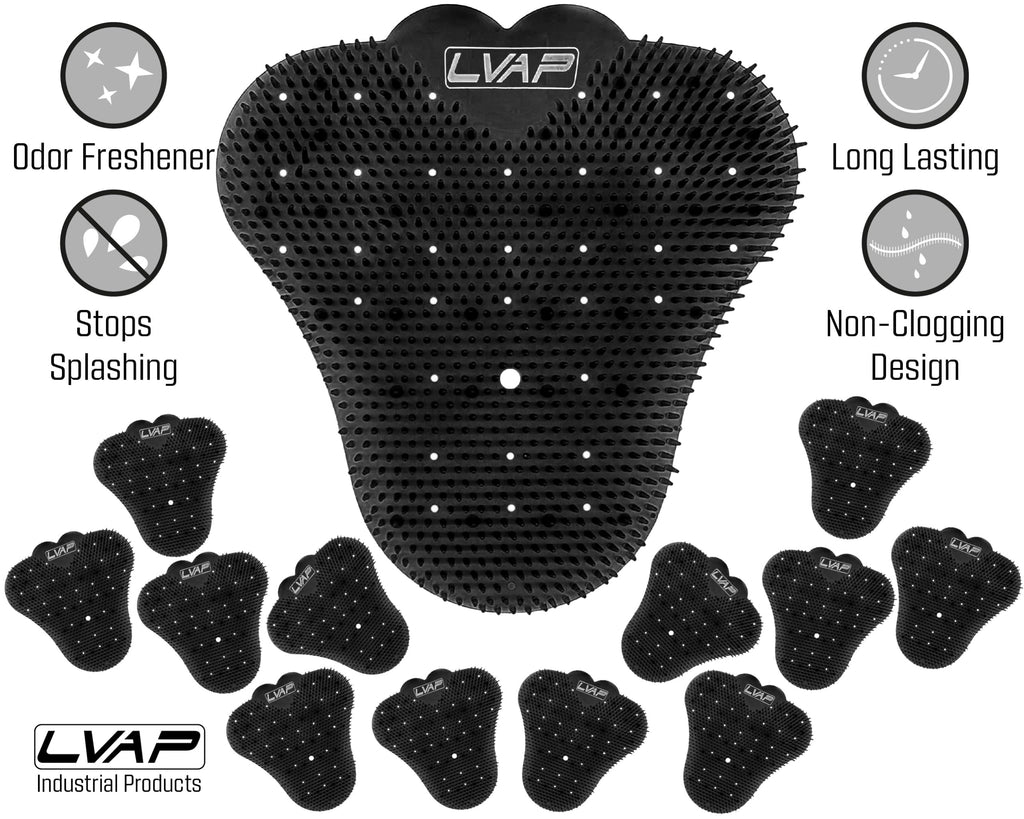 LVAP Urinal Screen Deodorizer (12-Pack) - Anti-Splash Urinal Cakes, Toilet Deodorizer, Urinal Screens for Commercial Restrooms, 5,000 Flushes, Citrus Scent