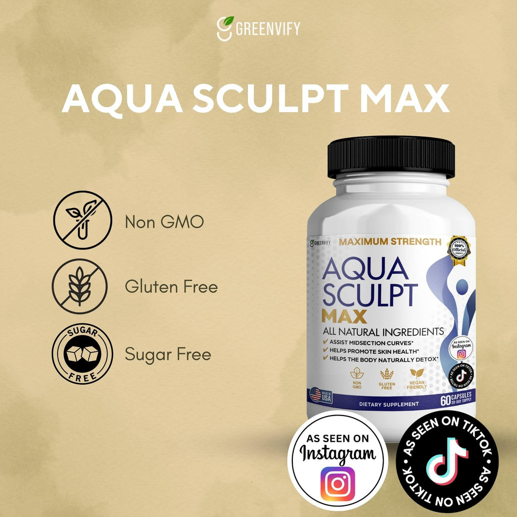 GREENVIFY Aqua Sculpt Max Maximum Strength Dietary Supplement, 60 Capsules, Natural Support, 30 Day Supply (2)