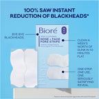 Biore Nose and Face Blackhead Remover Pore Strips, Deep Cleansing with Instant Blackhead Removal and Pore Unclogging, 24 Ct Value Size, Oil-free, Non-Comedogenic Use