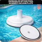 Swimables SP1106 Pool Skimmer Vacuum Plate Compatible with Hayward SP1082 SP1084 SP1085 SP1075-7-29/32” Skim Vac Plate with 1-1/2” Hose Adapter for In-Ground Pools Skimmer Replacement Parts