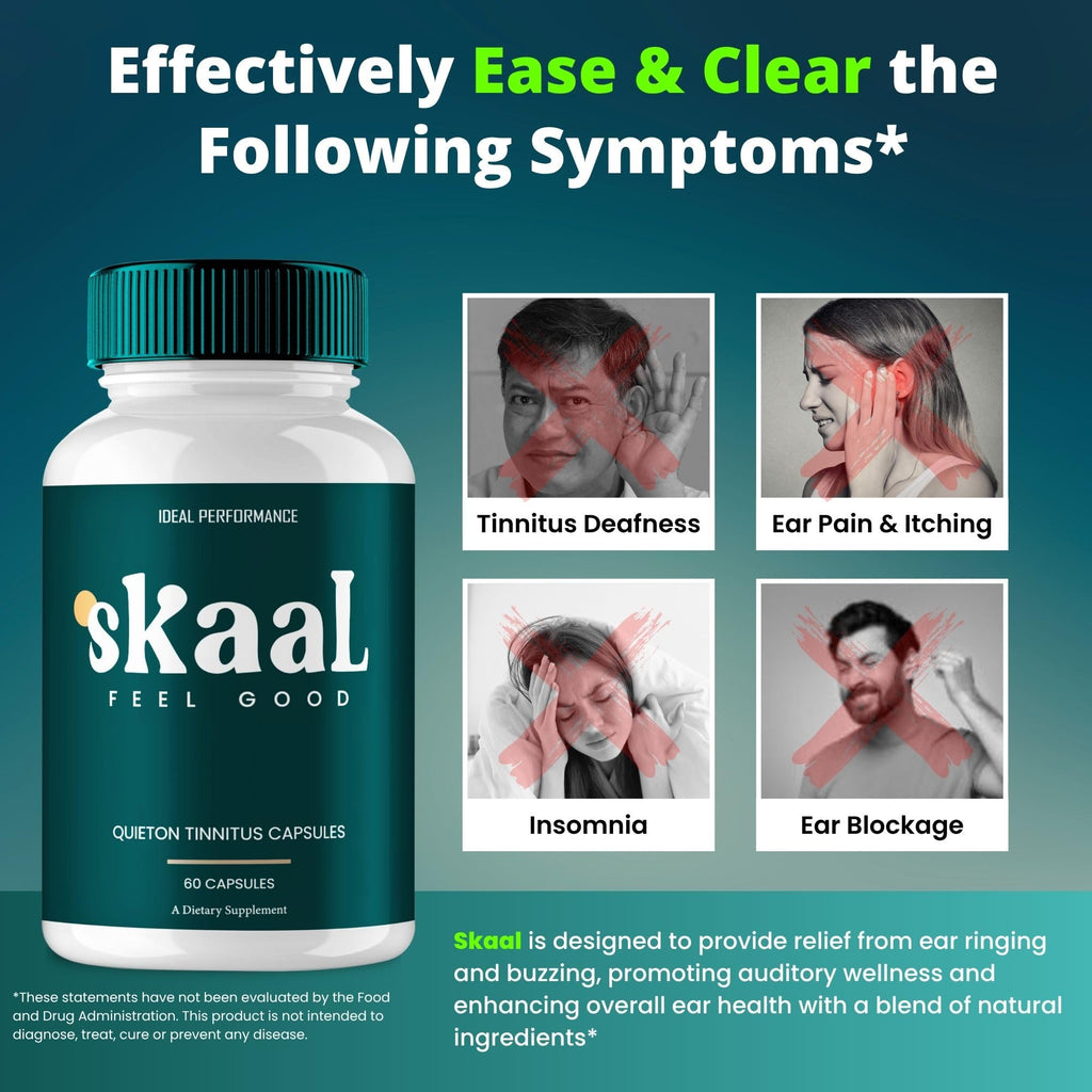 IDEAL PERFORMANCE Skaal Tinnitus Capsules - Maximum Strength, All Natural Ear Health Support Reviews (5 Pack)