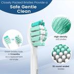 SuitShine Replacement Toothbrush Heads Compatible with Philips Sonicare and More Click-on Handles 6 Pack White