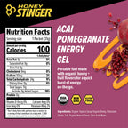 Honey Stinger Organic Acai Pomegranate Energy Gel, Gluten Free & Caffeine Free, for Exercise, Running and Performance, Sports Nutrition for Home & Gym, Pre and Mid Workout, 24 Pack, 26.4 Ounce
