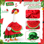 Sanwuta Summer Goose Outfit for 23" Porch Goose Costume with Hat,Watermelon