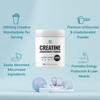 Instant Creatine Monohydrate Powder, 5g Per Serving – 120 Servings | Micronized, Unflavored, Fast Absorbing Formula | Supports Strength, Power & High-Intensity Training | Vegan, Keto, Non-GMO