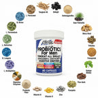 Clean Nutra Probiotics for Men | Tongkat Ali, Saw Palmetto, Tribulus, Ginseng, Ashwagandha, Maca, Pumpkin, Gingko Biloba, Pine Bark, Fenugreek, Shilajit, Zinc - Mens Probiotic 60 Capsules
