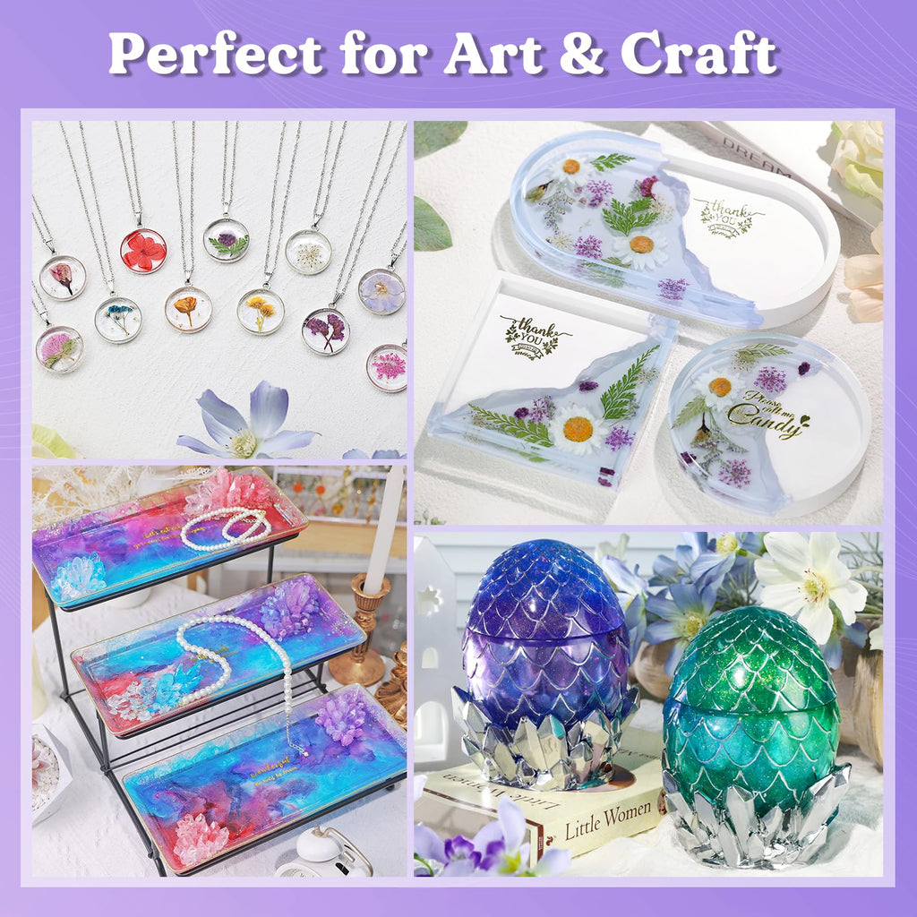 LET'S RESIN 1/2 Gallon Casting Epoxy Resin,Bubble Free & Crystal Clear Epoxy Kit,2 Part Resin and Hardener for Jewelry Making,Crafts,Art