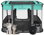 Dog Playpen,Pet Playpen,Foldable Dog Cat Playpens,Portable Exercise Kennel Tent Crate,Water-Resistant Breathable Shade Cover, Indoor Outdoor Travel Camping Use for Small Animals with Carrying Case(M)