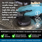 Nature's Freedom 45% Concentrated Vinegar, 4 Gallons - Dilutes to 36 Gallons - 9x Strength Multi-Purpose Solution