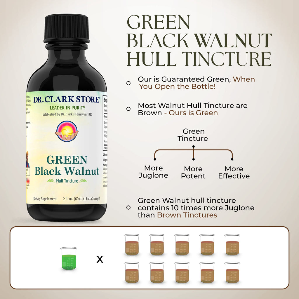 Original Green Black Walnut Hull Tincture (Extra Strength) by Dr. Hulda Clark (2 Fl Oz (Pack of 1))