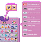 Pinkfong BabyShark Alphabet & Number Learning Toy for Girls Pink Edition | PinkFong Official Song Musical Mat | Best Birthday 1 Year Old Toys | Baby Shark Toys for Toddlers 1-3 | Baby Shark Games