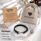 Fishing Gifts for Men Cool Black Fishing Bracelet Accessories Stuff Jewelry