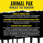 Animal Pak - Convenient Multivitamin for Men & Women Daily All-in-One Vitamin & Supplement Pack - Zinc, Vitamins C, B, D, Amino Acids, and Immune Support - Sports Nutrition Performance - 44 Count