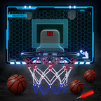 Indoor Basketball Hoop with Auto Scoring, Lights & Balls for Kids Ages 5-12