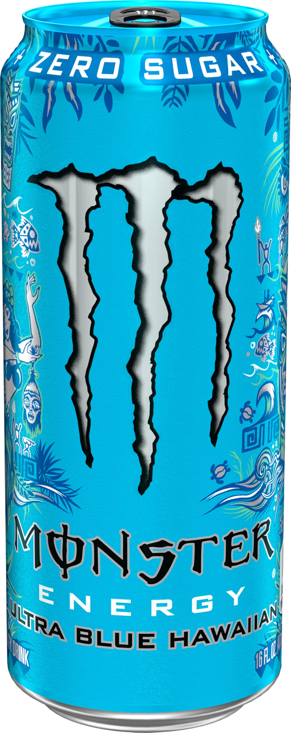 Monster Energy Ultra Blue Hawaiian, Sugar Free Energy Drink, 16 Ounce