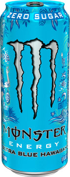 Monster Energy Ultra Blue Hawaiian, Sugar Free Energy Drink, 16 Ounce