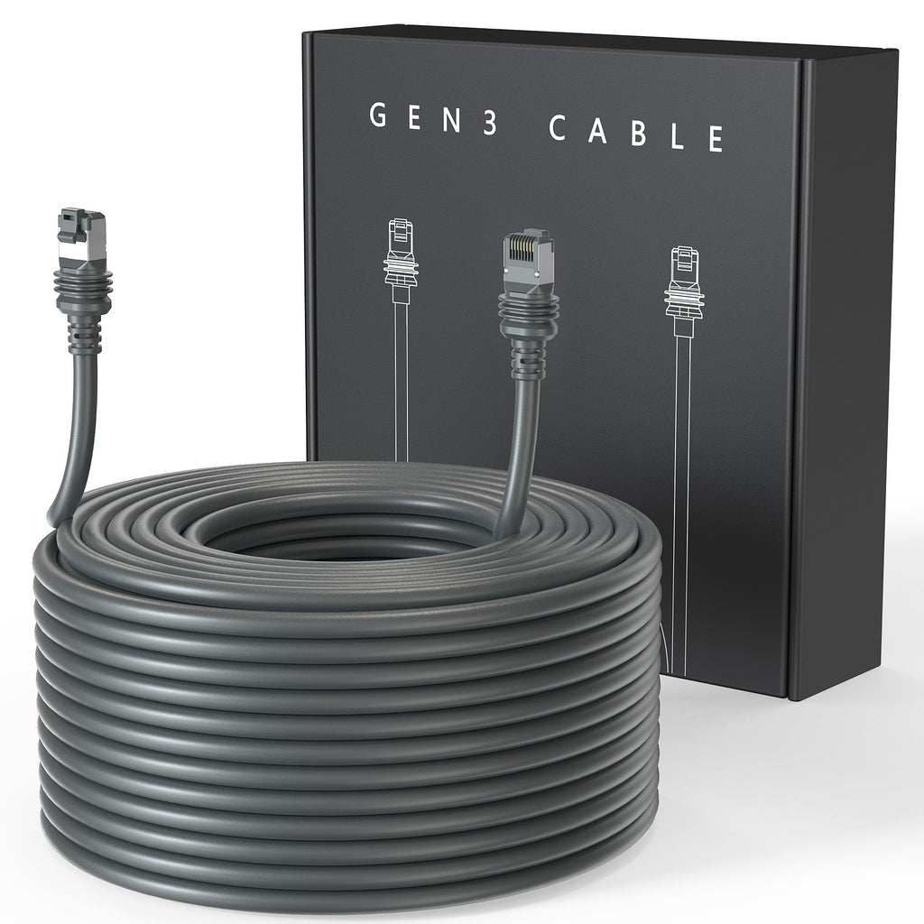 LUCMO 24AWG 150FT/ 46M Cable for Starlink, Compatible with Starlink Standard Gen 3/ Standard 4/ 4X/ V4, Replacement Extension Cable Waterproof Satellite (150FT), Grey