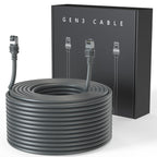 LUCMO 24AWG 150FT/ 46M Cable for Starlink, Compatible with Starlink Standard Gen 3/ Standard 4/ 4X/ V4, Replacement Extension Cable Waterproof Satellite (150FT), Grey