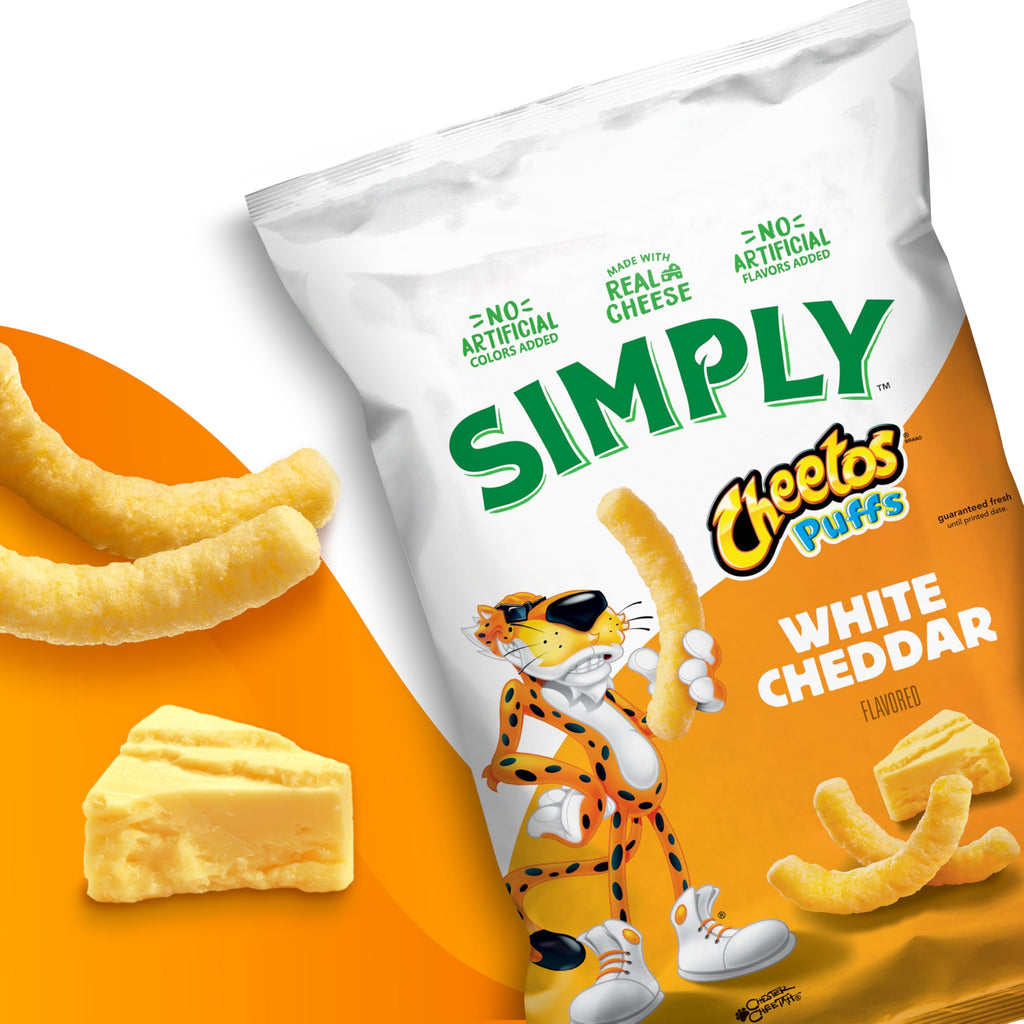 Simply, Cheetos Puffs White Cheddar, 0.875 Ounce (Pack of 36)
