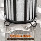 Bunoxea Toilet Paper Holder Stand, Freestanding Toilet Tissue Organizer, Minimalistic Storage Solution, Reserve Mega Rolls-Modern Black