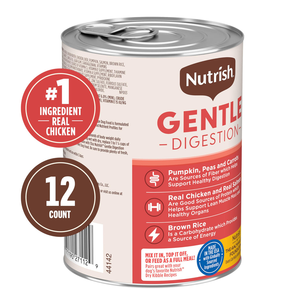 Nutrish Gentle Digestion Paté Wet Dog Food,13 oz. Can, (Rachael Ray)
