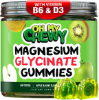 Center-Filled Magnesium Glycinate Gummies 400MG - High Absorption for Kids, Teens & Adults - Supplement for Sleep, Calm & Muscle Relaxation with B6 & D3 - Gluten Free & Vegan Friendly - 60 Count