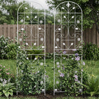 Maidapulu 70.8" Metal Garden Trellis for Climbing Plants, 2 Pack White