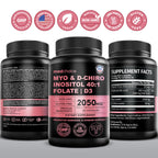 Myo-Inositol 40:1 for Women – Inositol Supplement with Myo & D-Chiro Inositol, Folate & Vitamin D3 – Vegan Capsules for Daily Routine & Hormone Support – Flo Ovarian Support Capsules – (90 Count)