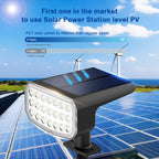 JEJOT Solar Lights Outdoor Waterproof IP65, Super Bright LED with Lens, 3000K 2 Lighting Modes, Solar Powered Yard Garden Solar Spot Lights for Outside Landscape Auto On/Off -4 Pack