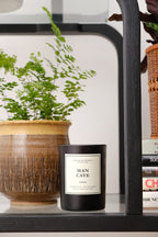 Leoben Company | Masculine Aromas | Small Batch | Soy Wax | 40 Hours | Scented Black Candles with Natural Essential Oils | Vegan (Cigar Lounge)