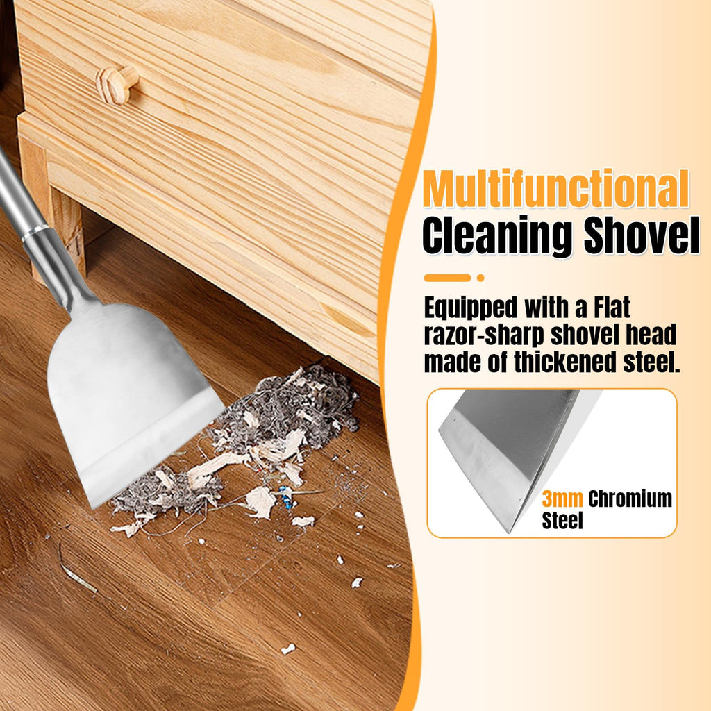 ROLKAR Floor Scraper Long Handle Multifunctional Cleaning Shovels Flat Head