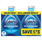 Dawn Powerwash Fresh Dish Spray, Liquid Dish Soap, Dish Soap Refill, Dish Detergent Liquid, 2 Refills, 2x21.5 Fl Oz