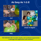Glue Dots, Balloon Dots, Double-Sided, 1/2", 300 Dots, DIY Balloon Arch Decoration, Glue Tape for Party Wedding Birthday, Glue Stick and Tape Alternative, Clear