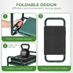 Walensee Garden Kneeler and Seat, with Wider Soft Kneeling Pad & Tool Pouch