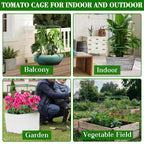 ZeeDix 6 Pack 60 Inch Heavy Duty Tomato Cages for Garden with Clips