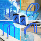 2 Pack Neoprene Pool Handrail Covers, 4 Foot Swimming Pool Hand Railing Covers with Enhanced Zipper Slip Resistant Anti-Scald Safety Rail Grip Handles Sleeve for Inground Swimming Pool Ladder Handles