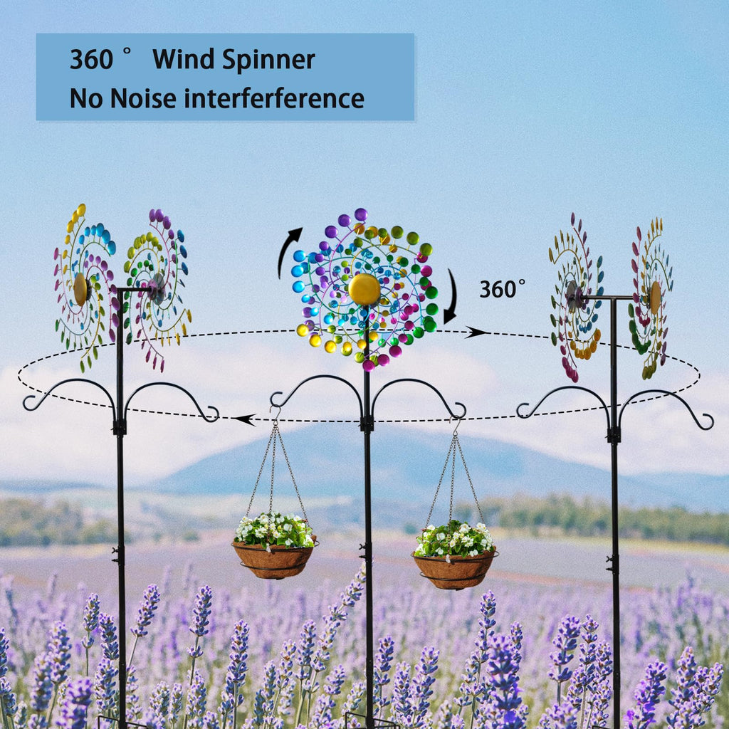 Large Metal Kinetic Wind Spinners Outdoor Garden Yard Decor