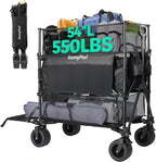 SUNNYFEEL 550L Double Decker Wagon with High Extender & Tailgate