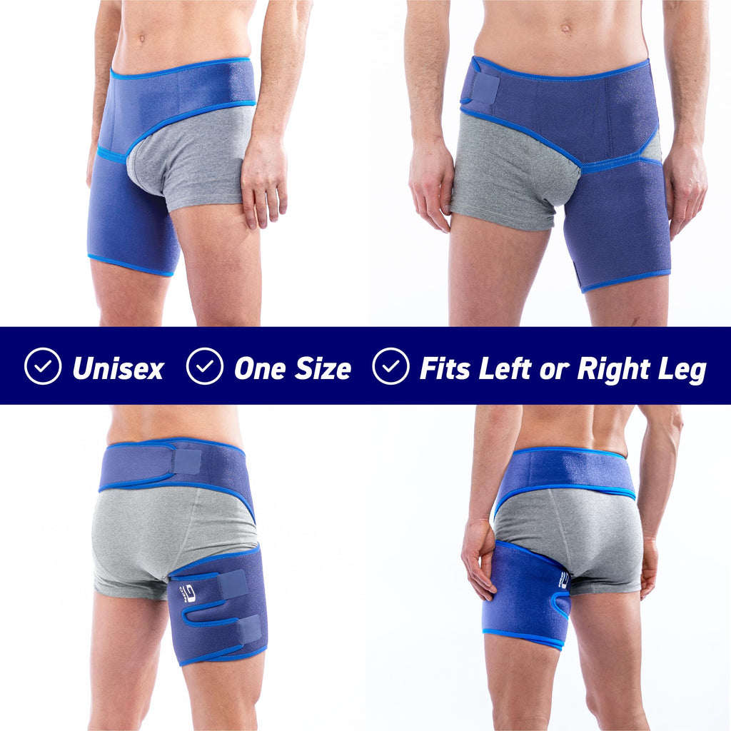 Neo-G Groin Brace for Thigh or Hamstring Injury. Groin Brace for Men and Women - for arthritis, pulled groin, strain - Adjustable Groin Compression Support - Unisex