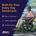 Drive Medical Cruiser III Lightweight Wheelchair - Enhanced Mobility Support - Adjustable Seat & Arm Options - Durable Carbon Steel Construction - Smooth-Rolling Mag Wheels - 20 Inch Seat