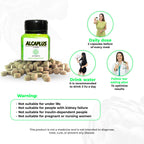 Alcaplus Original Natural Weight Loss Pills for Women Detoxifying and Controlling Appetite, Herbal Supplement with Artichoke, Eggplant, Spirulina, Green Tea, and Glucomannan Lose Weight Fast for Woman