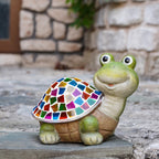MININOVA Solar Mosaic Turtle Statues Outdoor Garden Decorations Kids Solar Light for Outside Home Decor Gifts for Kids Women Retirement Housewarming Christmas