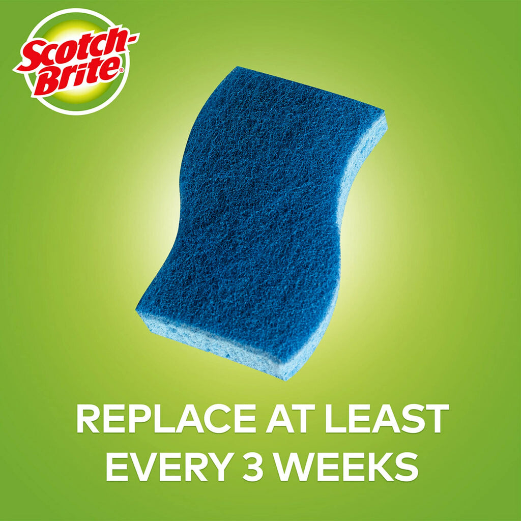 Scotch-Brite Kitchen Cleaning & Dish Washing Starter Kit: Non-Scratch Scrub Sponge (6 Pack) + Non-Scratch Advanced Soap Control Dishwand + Glass and Water Bottle Brush