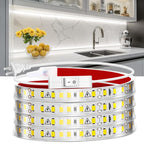maylit Under Cabinet Strip Lighting Plug in 84in, Ultra Bright Small LED Light Bar, 6000K Cool White, 110V-120V Wired Lights for Kitchen Cabinet, Counter, Workbench, Desk, Closet, Shelf, Indoor